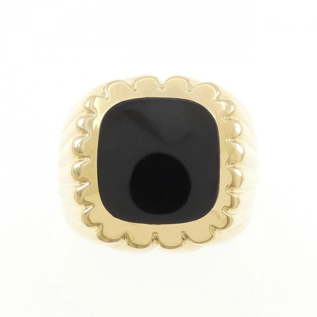 K18YG ONYX RING - 2