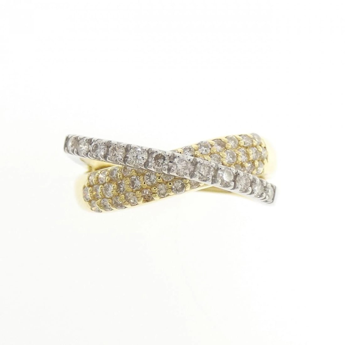 K18YG/PT900 DIAMOND RING: K18YG/PT900 Diamond Ring Brand: Unbranded Type/Style: Diamond Ring Material: 18K Yellow GoldPlatinum900, Main Stone/Creation Natural Color: Yellow GoldPlatinum Size: US 5 1/2 Accessories: None
