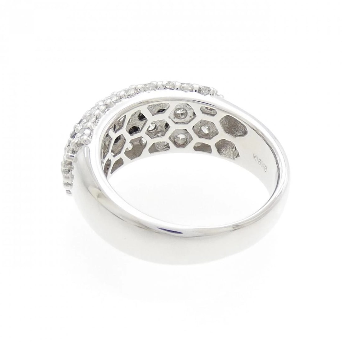 K18WG FLOWER DIAMOND RING - 2