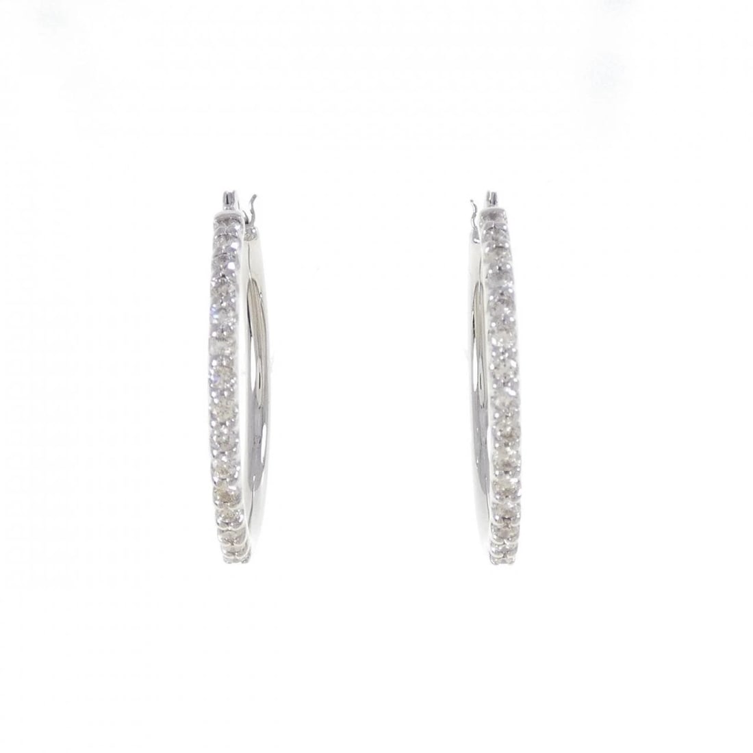 K18WG DIAMOND PIERCE: K18WG Diamond Pierce Brand: Unbranded Type/Style: Diamond Pierce/Earring Material: K18WG, Main Stone/Creation Natural Color: white Gold Size: Actual Size Approx. height x width: 21.9mm x 1.9mm