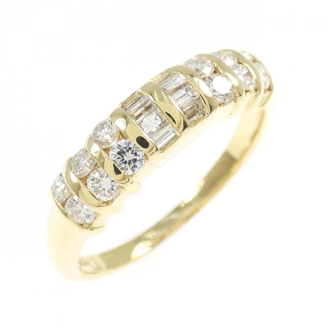 K18YG DIAMOND RING: K18YG Diamond Ring Brand: Unbranded Type/Style: Diamond Ring Material: K18YG, Main Stone/Creation Natural Color: Yellow Gold Size: US 6 1/2 Accessories: None Accessories Notice: When purchasing