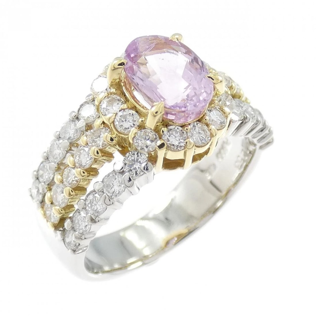 PT900/K18YG SAPPHIRE RING (1 of 3)