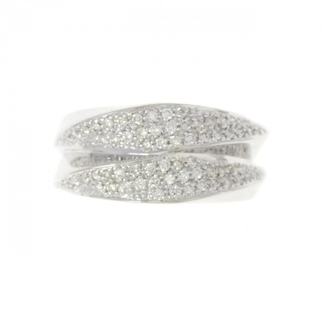 K18WG PAVE DIAMOND RING - 2