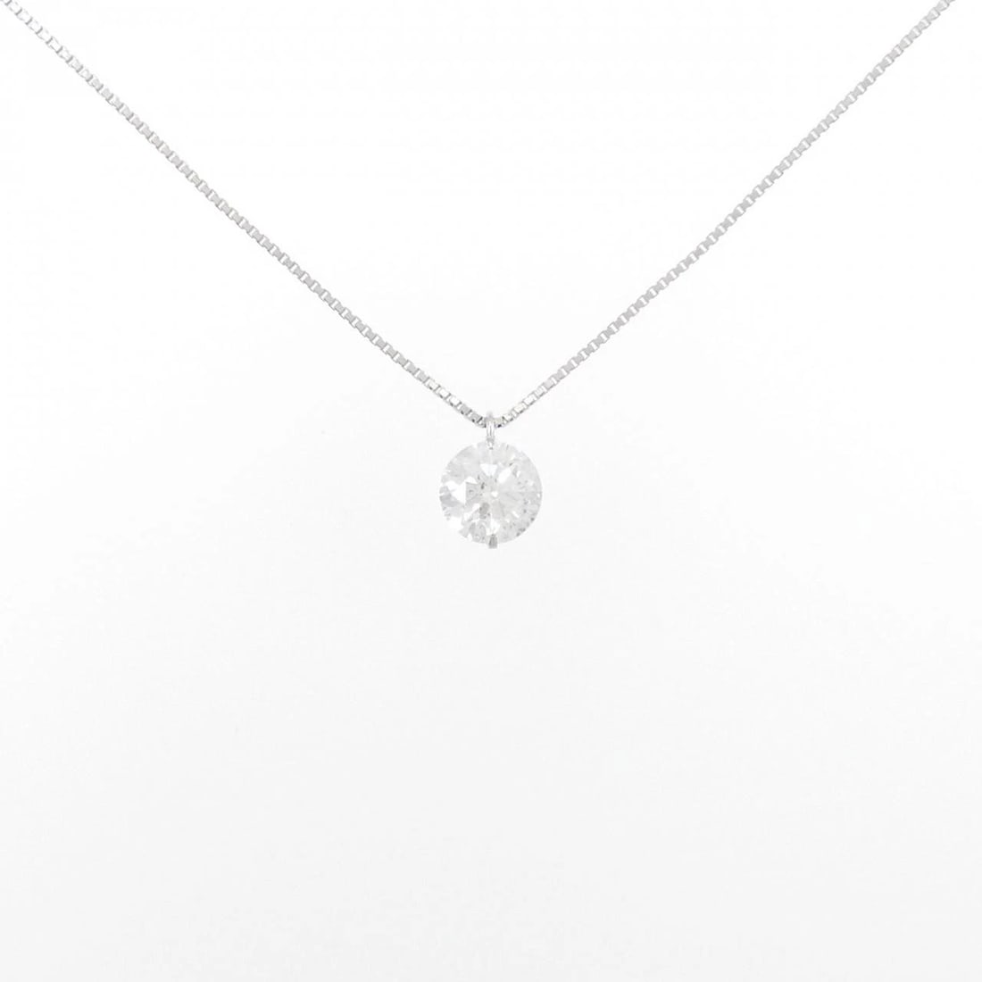 PT850 SOLITAIRE DIAMOND NECKLACE: PT850 Solitaire Diamond Necklace Brand: Unbranded Type/Style: Diamond Necklace Material: PT850, Main Stone/Creation Natural Color: Platinum Size: Actual SizePendant length approx. x width approx.: