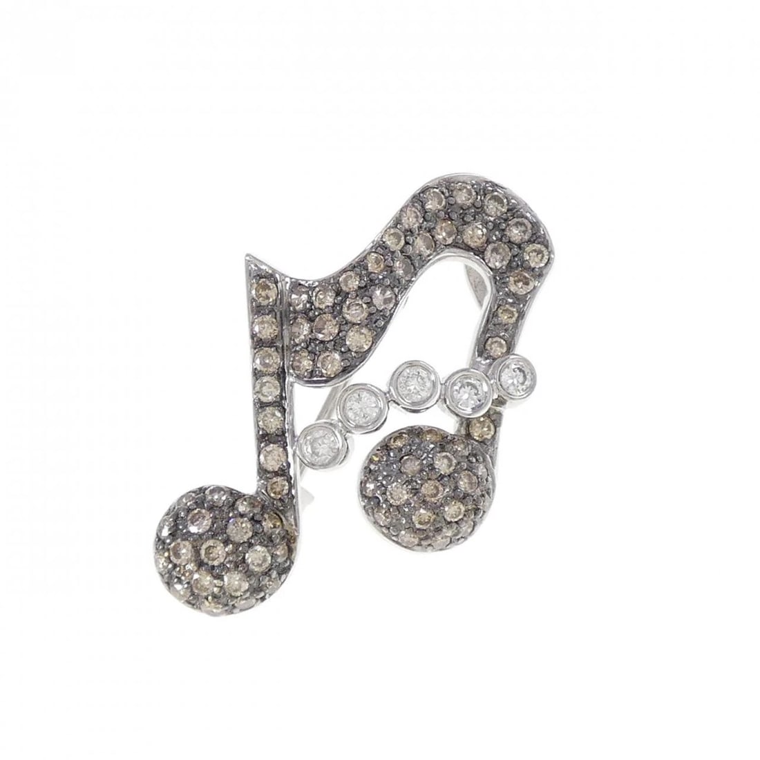 750WG/750BG DIAMOND BROOCH: 750WG/750BG Diamond Brooch Brand: Unbranded Type/Style: Diamond Pendant/Brooch Material: 750WG/750BG, Main Stone/Creation Natural Color: YG,BG Size: Actual Size Approx. height x width: 27.0mm x