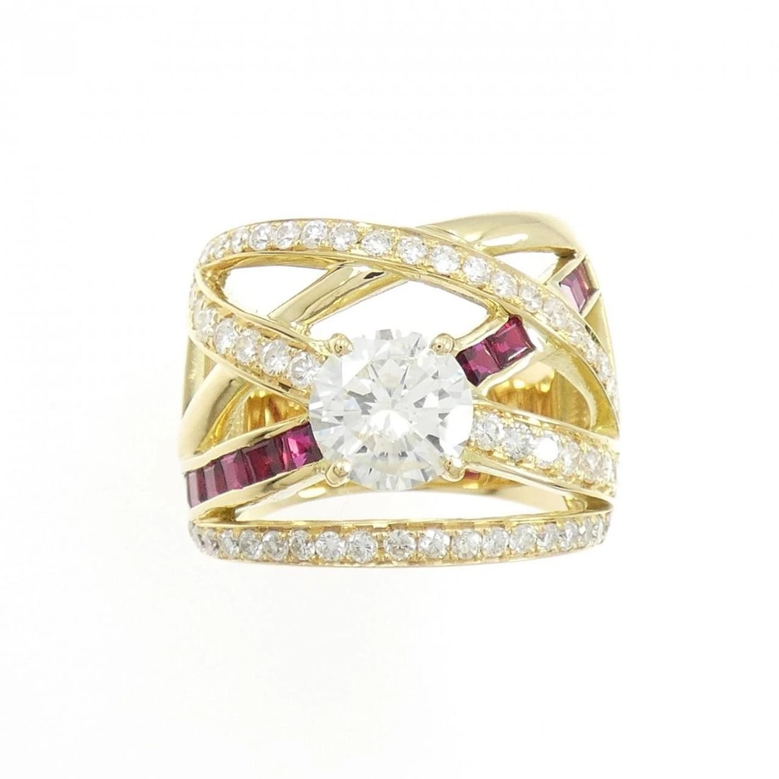 K18YG DIAMOND RING - 2