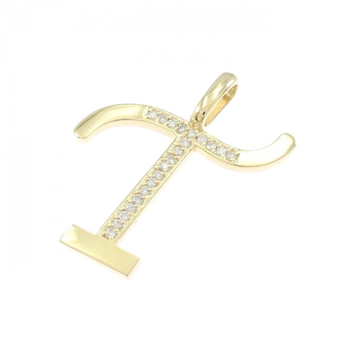 K18YG DIAMOND PENDANT: K18YG Diamond Pendant Brand: Unbranded Type/Style: Diamond Pendant/Brooch Material: K18YG, Main Stone/Creation Natural Color: Yellow Gold Size: Actual Size Approx. length x width: 27.3mm x 22.6mm