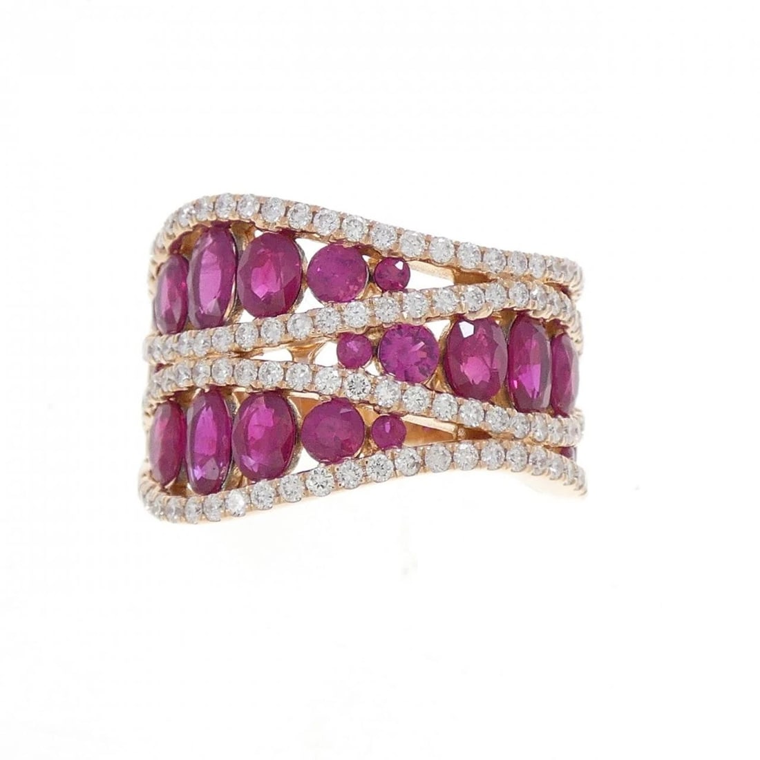 18K PINK GOLD RUBY RING - 2