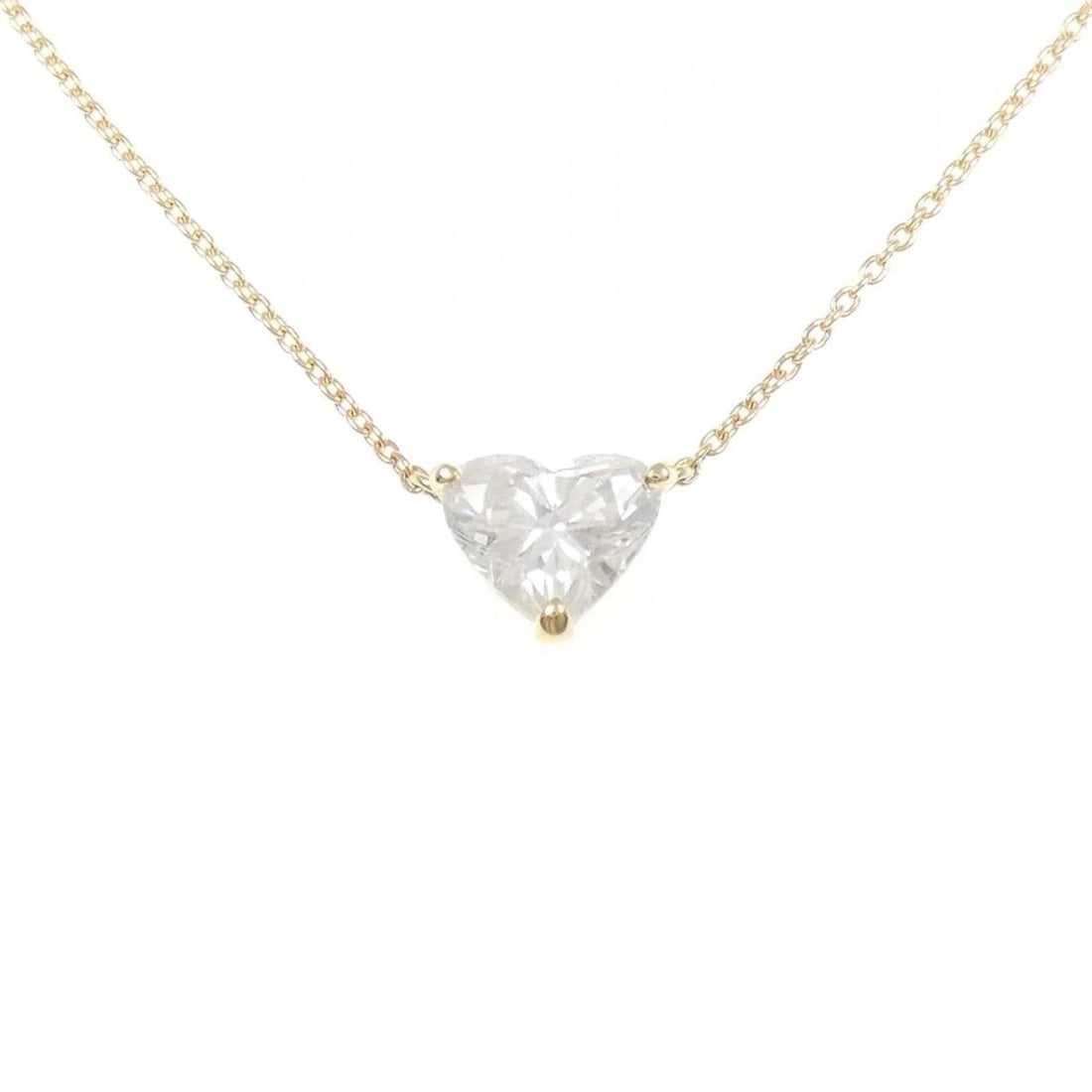 18K YELLOW GOLD DIAMOND NECKLACE: 18K Yellow Gold Diamond Necklace Brand: Unbranded Type/Style: Necklace Material: K18YG, Main Stone/Creation Natural Color: Yellow gold Size: Actual Size Pendant length approx. x width approx.: