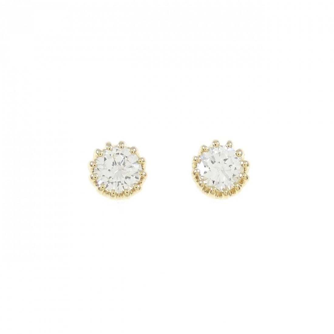 K18YG/ST DIAMOND PIERCE: K18YG/ST Diamond Pierce Brand: Unbranded Type/Style: Pierce/Earring Material: K18YG/ST, Main Stone/Creation Natural Color: yellow gold Size: Actual Size Approx. height x width: 5.0mm x 5.0mm