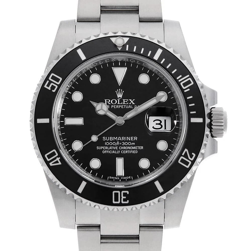 ROLEX SUBMARINER DATE BLACK WATCH: ROLEX SUBMARINER Date black Watch Brand: ROLEX Type/Style: Wrist watch Material: Case Material Stainless Steel Belt Material Stainless Steel Color: Dial Color Black Size: Case:W40mm Circumference of