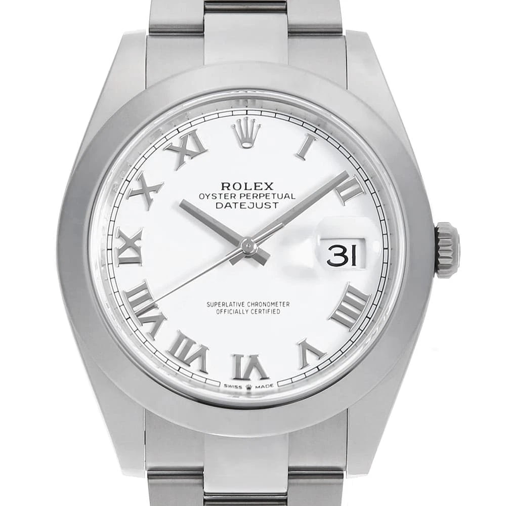 ROLEX DATEJUST WHITE OYSTER WATCH: ROLEX Datejust white Oyster Watch Brand: ROLEX Type/Style: Wrist watch Material: Case Material Stainless Steel Belt Material Stainless Steel Color: Dial Color White Size: Case:W41mm Circumference of W