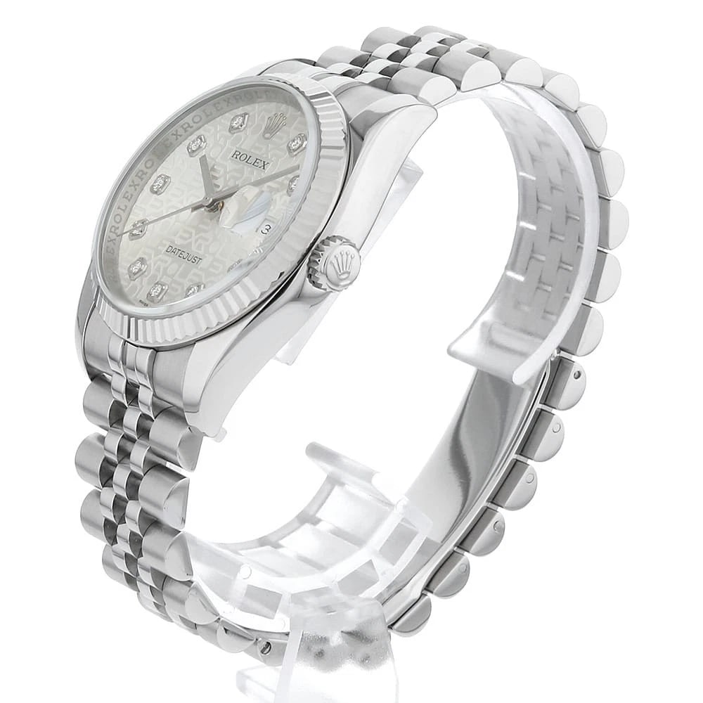 ROLEX DATEJUST DIAMOND SILVER WATCH - 2