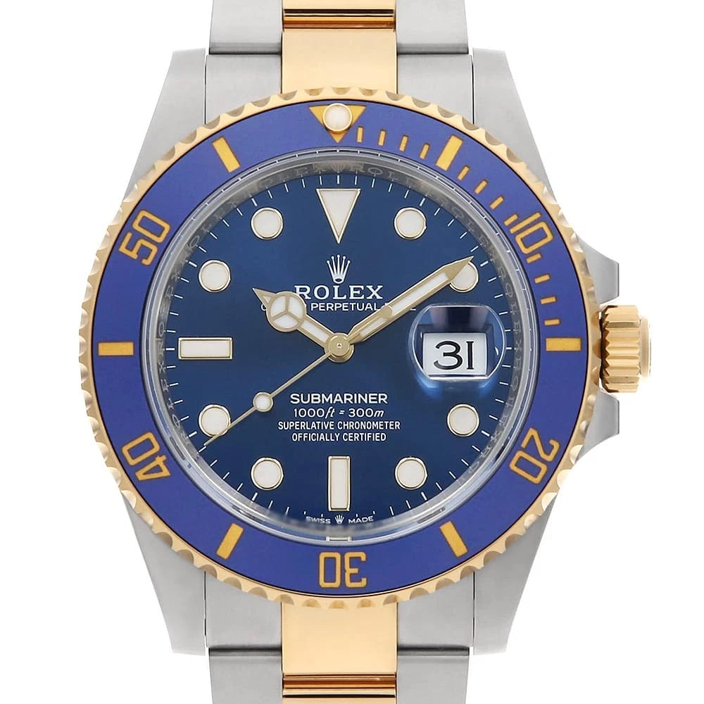 ROLEX SUBMARINER DATE BLUE WATCH: ROLEX SUBMARINER Date blue Watch Brand: ROLEX Type/Style: Wrist watch Material: Case Material Stainless Steel/Yellow Gold Belt Material Stainless Steel/Yellow Gold Color: Dial Color Blue Size: