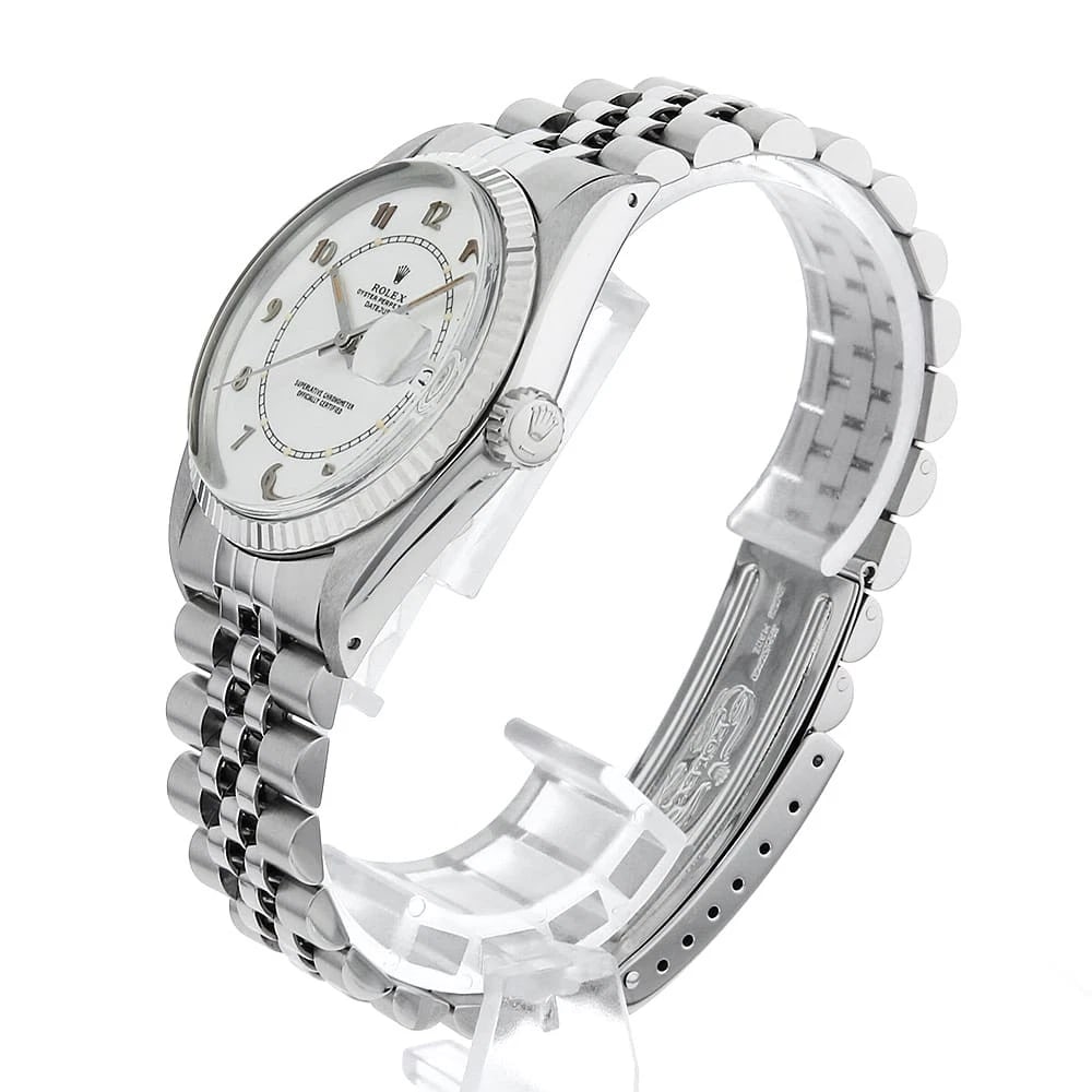 ROLEX DATEJUST WHITE WATCH - 2