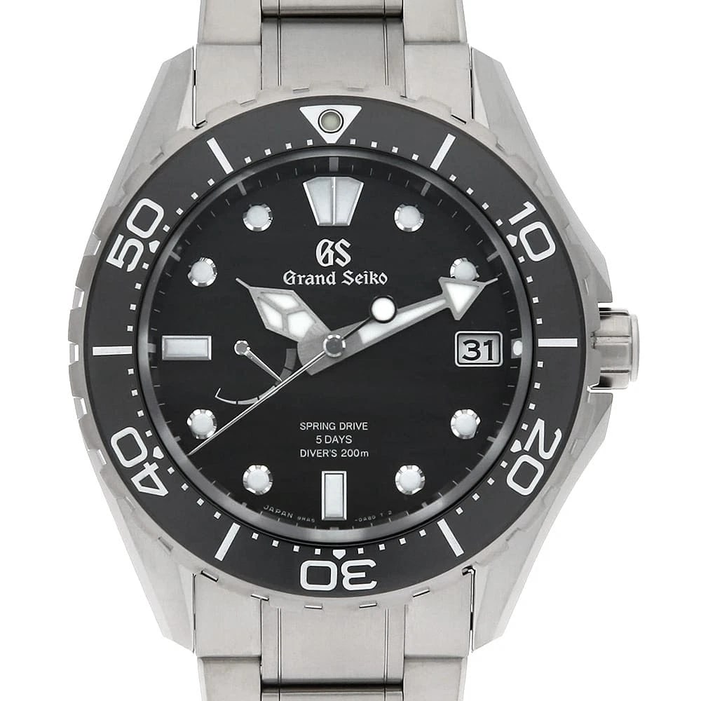 GRAND SEIKO COLLECTION BLACK WATCH: Grand Seiko Collection Black Watch Brand: Grand Seiko Type/Style: Wrist watch Material: Case Material Bright titanium Belt Material Bright titanium Color: Dial Color Black Size: Case:W43mm