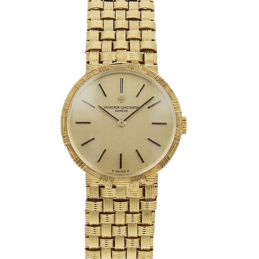 VACHERON CONSTANTIN CHAMPAGNE GOLD WATCH: VACHERON CONSTANTIN Champagne Gold Watch Brand: VACHERON CONSTANTIN Type/Style: Wrist watch Material: Case Material Yellow Gold Belt Material Yellow Gold Color: Dial Color Champagne Gold Size: