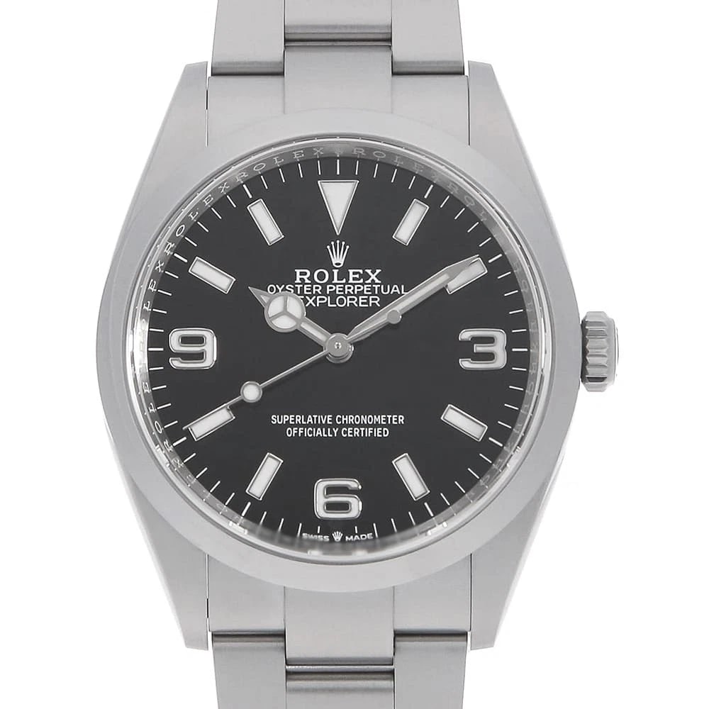 ROLEX EXPLORER BLACK WATCH: ROLEX Explorer black Watch Brand: ROLEX Type/Style: Wrist watch Material: Case Material Stainless Steel Belt Material Stainless Steel Color: Dial Color Black Size: Case:W36mm Circumference of