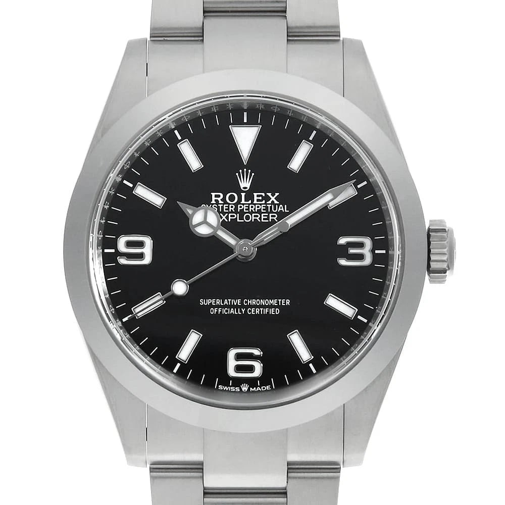 ROLEX EXPLORER BLACK WATCH: ROLEX Explorer black Watch Brand: ROLEX Type/Style: Wrist watch Material: Case Material Stainless Steel Belt Material Stainless Steel Color: Dial Color Black Size: Case:W40mm Circumference of