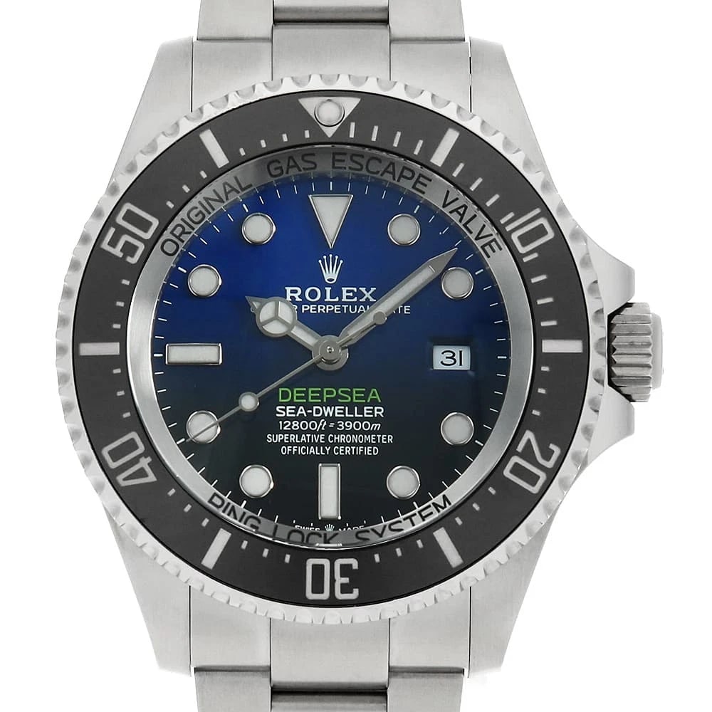 ROLEX DEEP SEA BLUE WATCH: ROLEX Deep sea blue Watch Brand: ROLEX Type/Style: Wrist watch Material: Case Material Stainless Steel Belt Material Stainless Steel Color: Dial Color Blue Size: Case:W44mm Circumference of Wrist:19.5