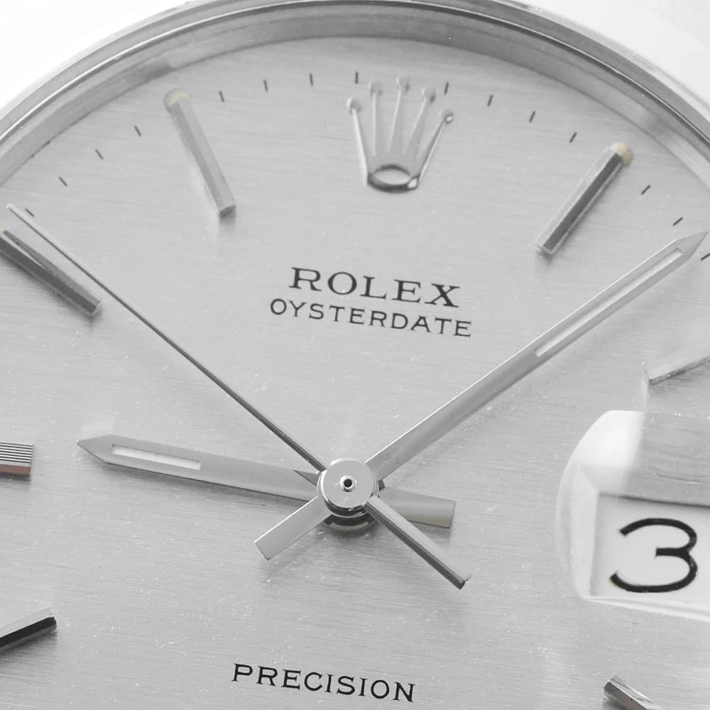 ROLEX OYSTER DATE PRECISION SILVER WATCH - 3