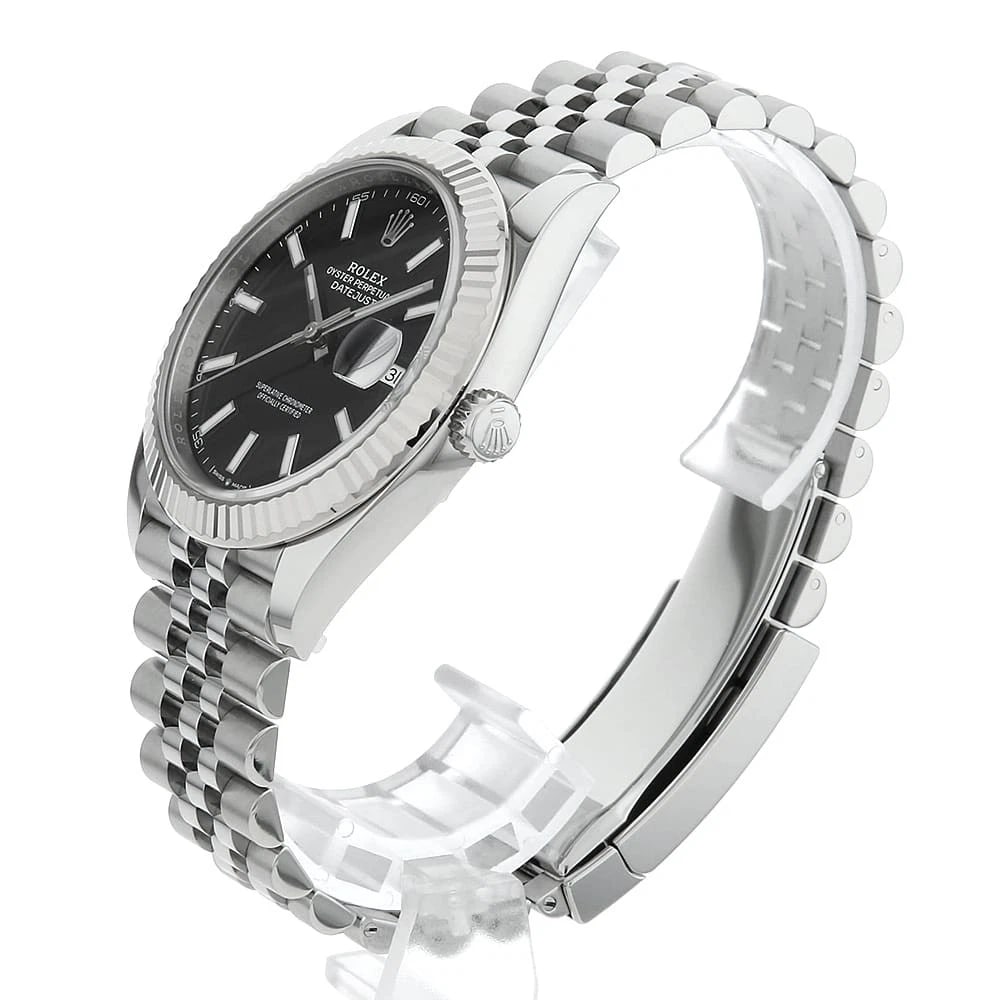 ROLEX DATEJUST BLACK WATCH - 2