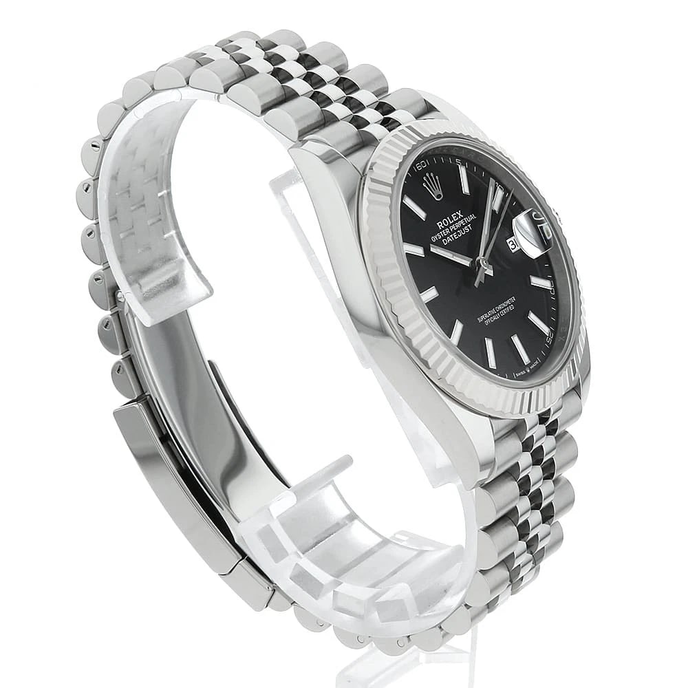 ROLEX DATEJUST BLACK WATCH - 3