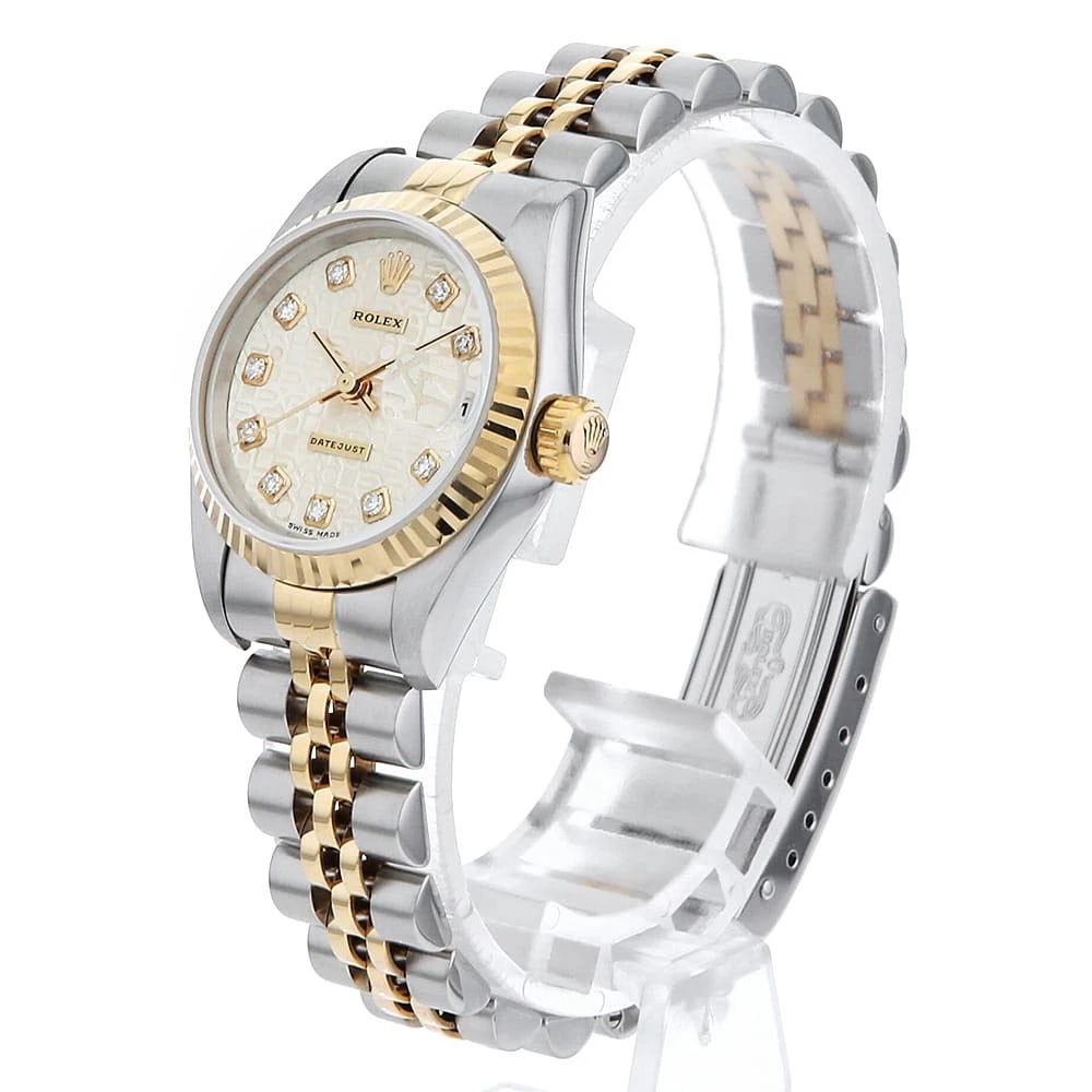 ROLEX DATEJUST DIAMOND SILVER WATCH - 2