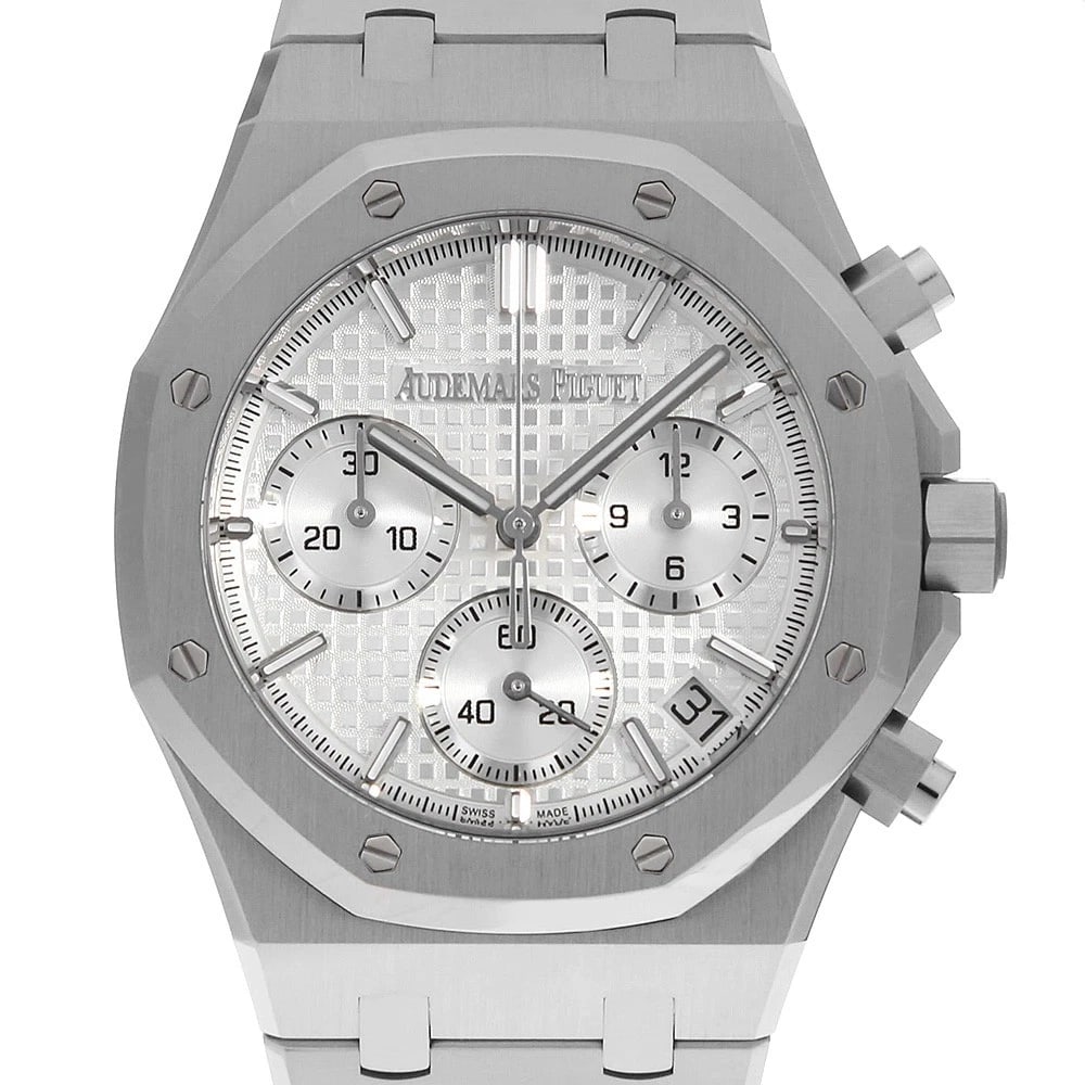 AUDEMARS PIGUET ROYAL OAK CHRONOGRAPH WATCH: AUDEMARS PIGUET Royal Oak Chronograph Watch Brand: AUDEMARS PIGUET Type/Style: Wrist watch Material: Case Material Stainless Steel Belt Material Stainless Steel Color: Dial Color Silver Size: