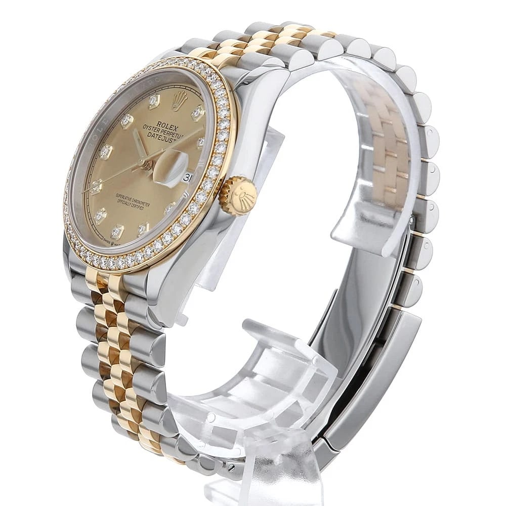 ROLEX DATEJUST BEZEL DIAMOND WATCH - 2