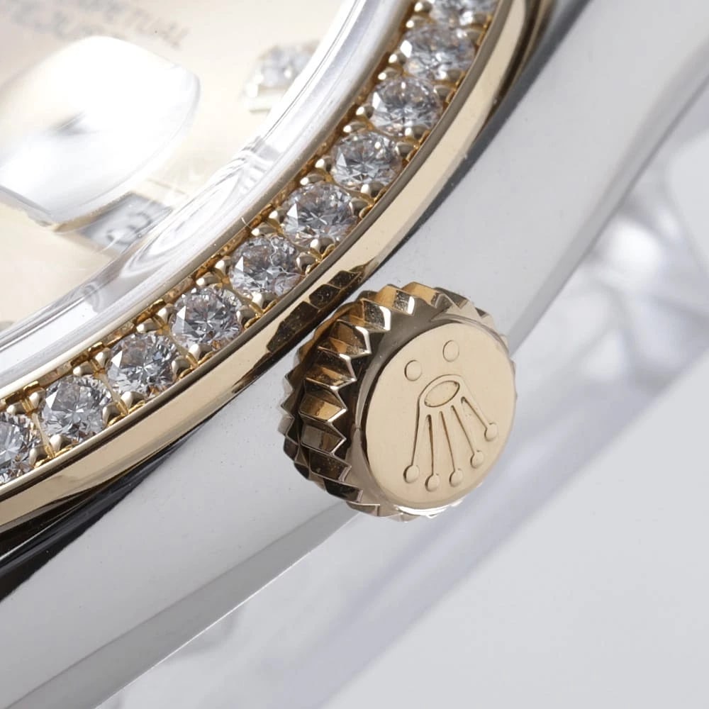ROLEX DATEJUST BEZEL DIAMOND WATCH - 5
