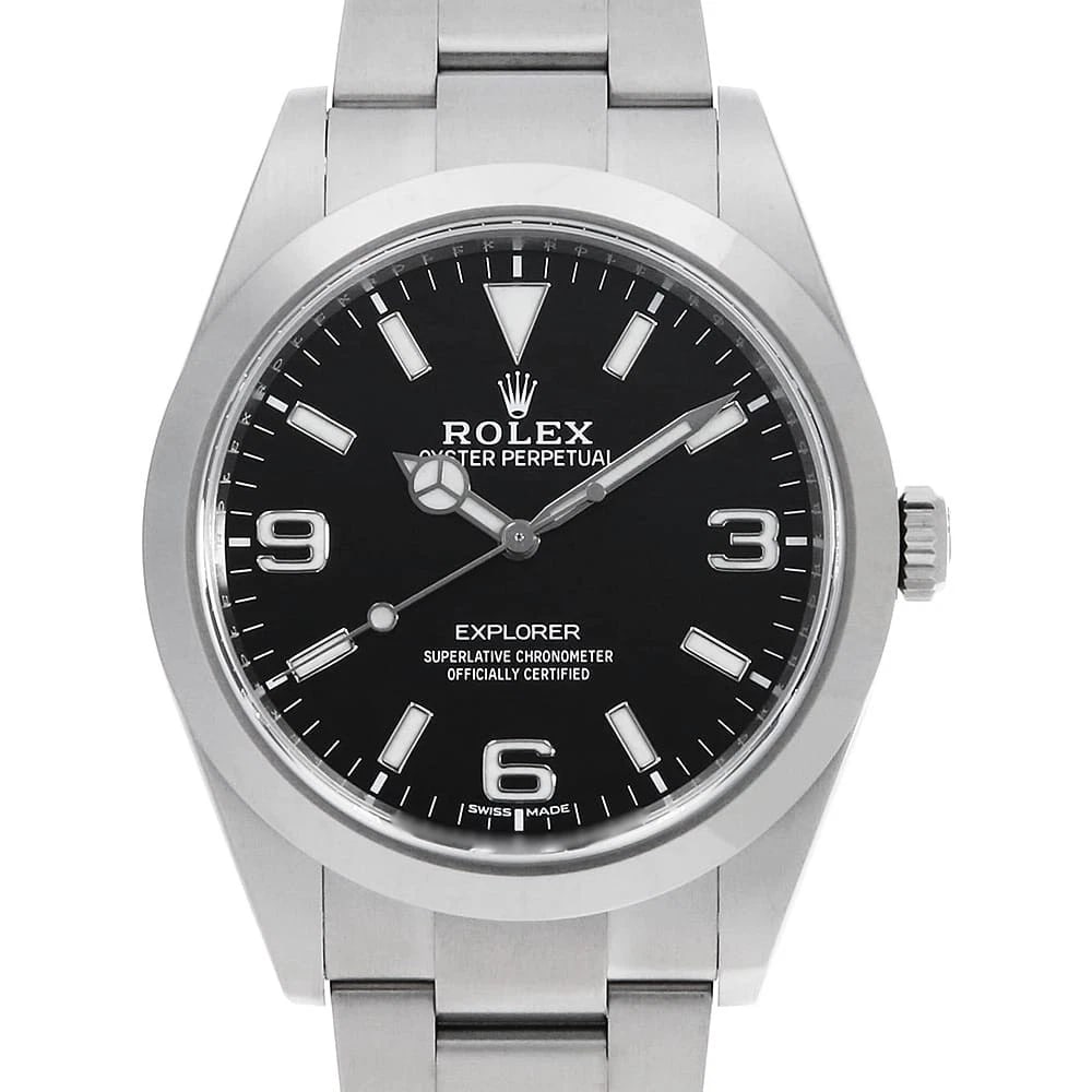 ROLEX EXPLORER WHITE BLACK WATCH: ROLEX Explorer White black Watch Brand: ROLEX Type/Style: Wrist watch Material: Case Material Stainless Steel Belt Material Stainless Steel Color: Dial Color Black Size: Case:W39mm Circumference of