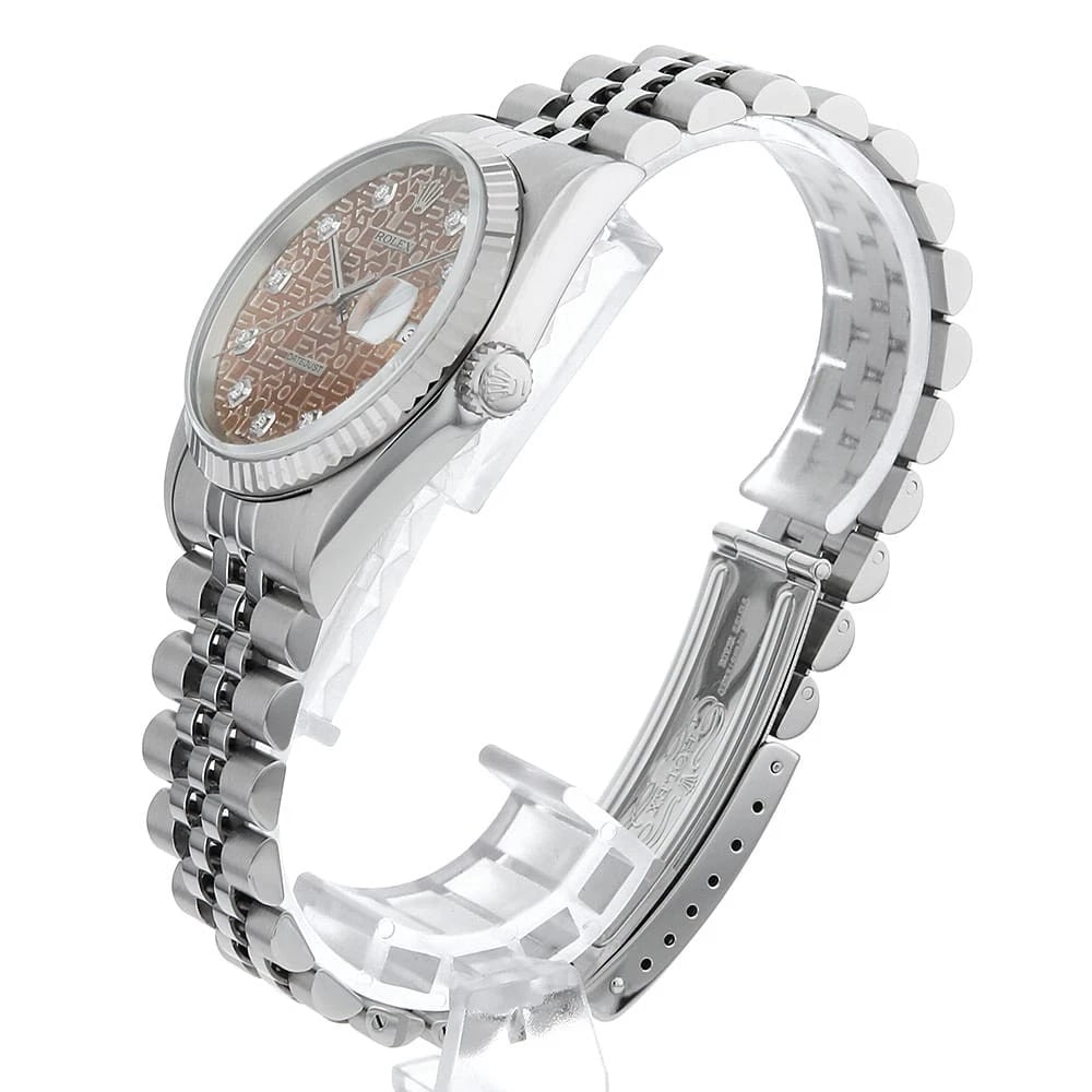 ROLEX DATEJUST DIAMOND SILVER WATCH - 2