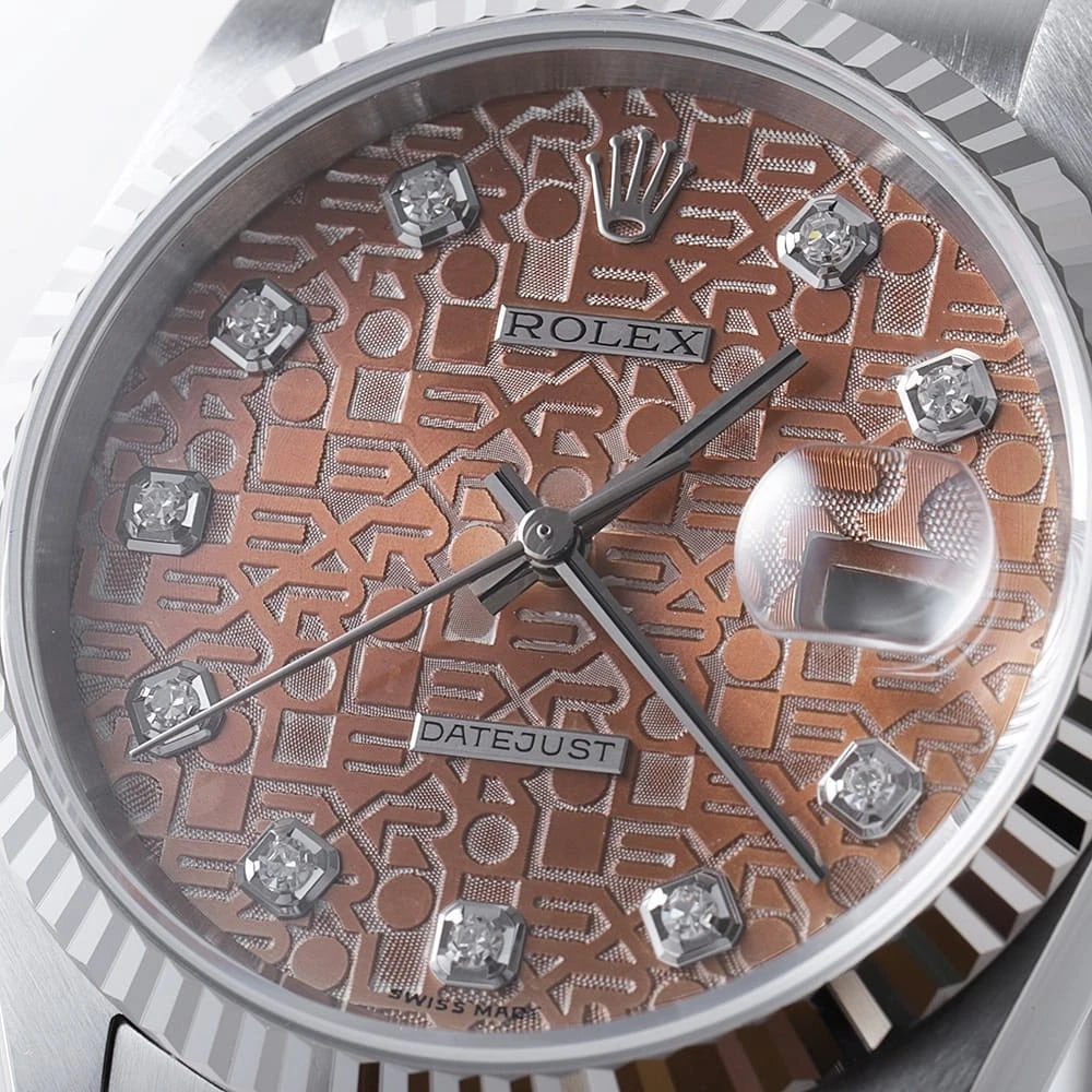 ROLEX DATEJUST DIAMOND SILVER WATCH - 4