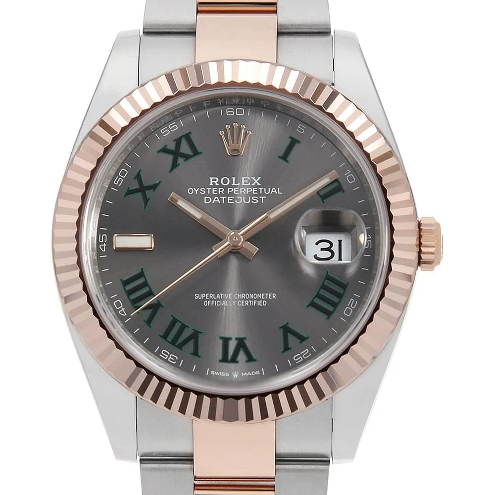 ROLEX DATEJUST SLATE OYSTER WATCH (1 of 2)