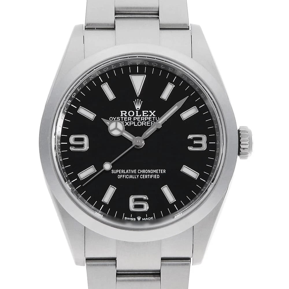 ROLEX EXPLORER BLACK WATCH: ROLEX Explorer black Watch Brand: ROLEX Type/Style: Wrist watch Material: Case Material Stainless Steel Belt Material Stainless Steel Color: Dial Color Black Size: Case:W36mm Circumference of