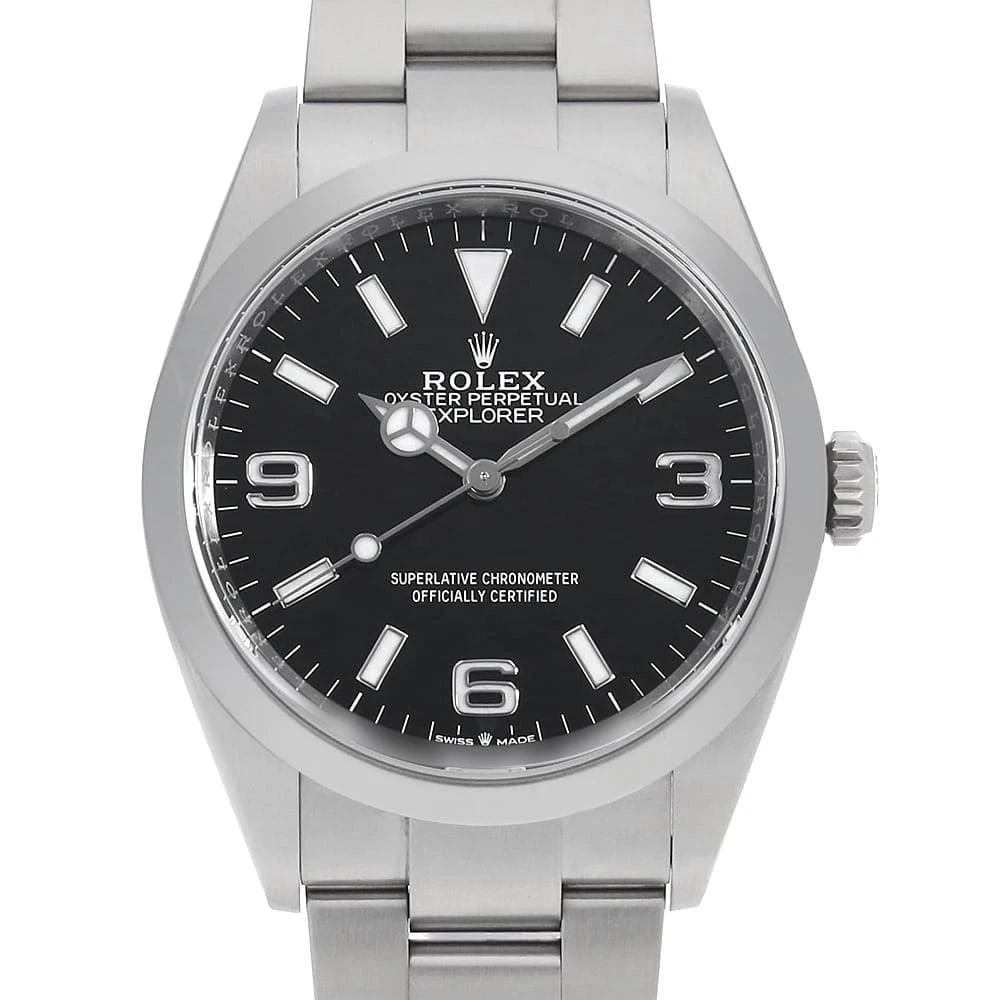 ROLEX EXPLORER BLACK WATCH: ROLEX Explorer black Watch Brand: ROLEX Type/Style: Wrist watch Material: Case Material Stainless Steel Belt Material Stainless Steel Color: Dial Color Black Size: Case:W36mm Circumference of