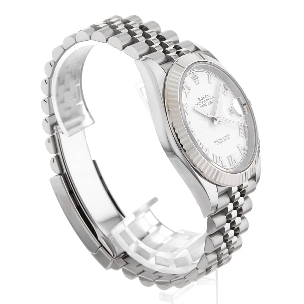ROLEX DATEJUST WHITE WATCH - 3