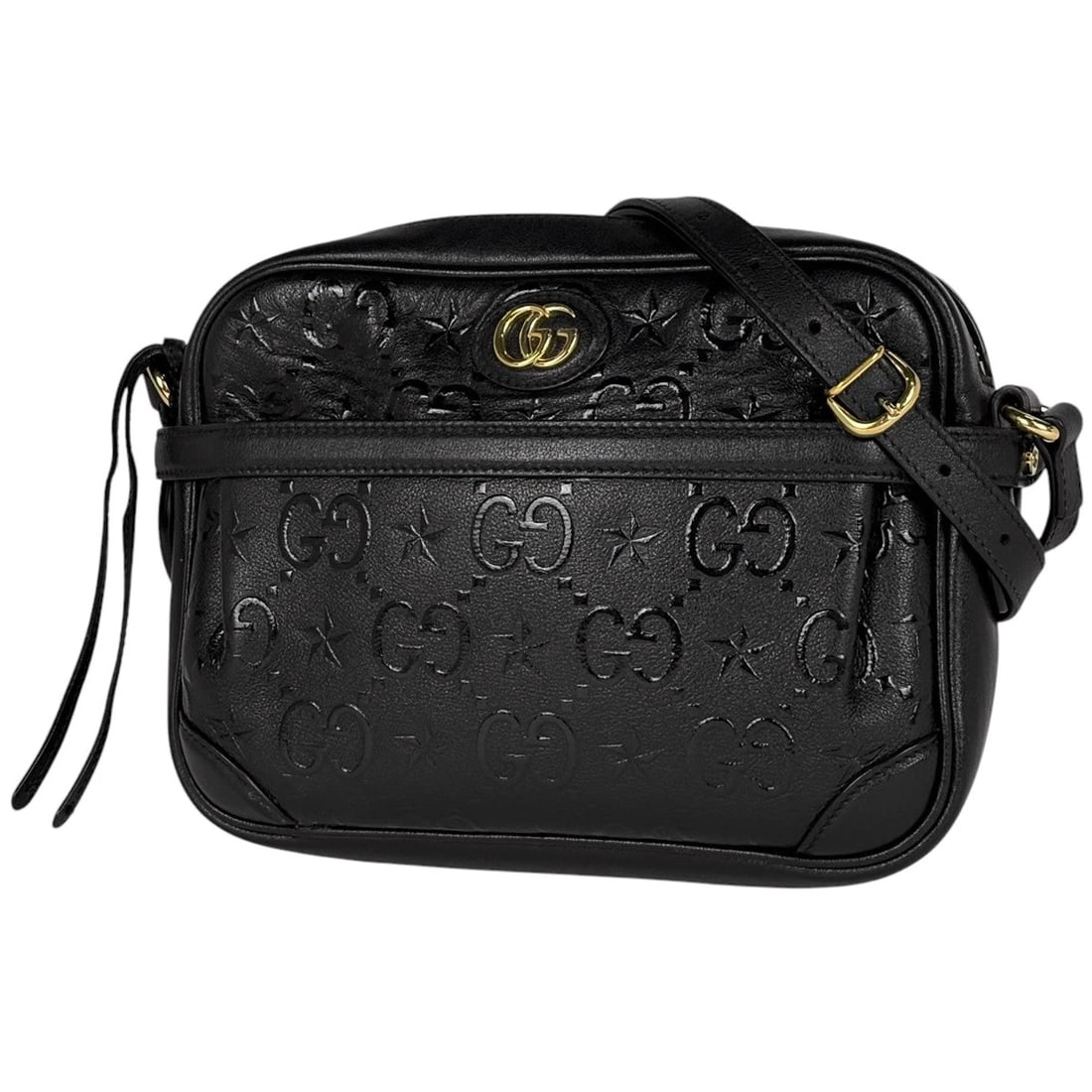 GUCCI GG PATTERN SHOULDER BAG STAR SHOULDER BAG: GUCCI GG pattern Shoulder Bag Star Shoulder Bag Brand: GUCCI Type/Style: Shoulder Bag Material: leather Color: Black Size: Width 21cm(8.3") Height 16cm(6.3") Depth 4.5cm(1.8") Accessories: None
