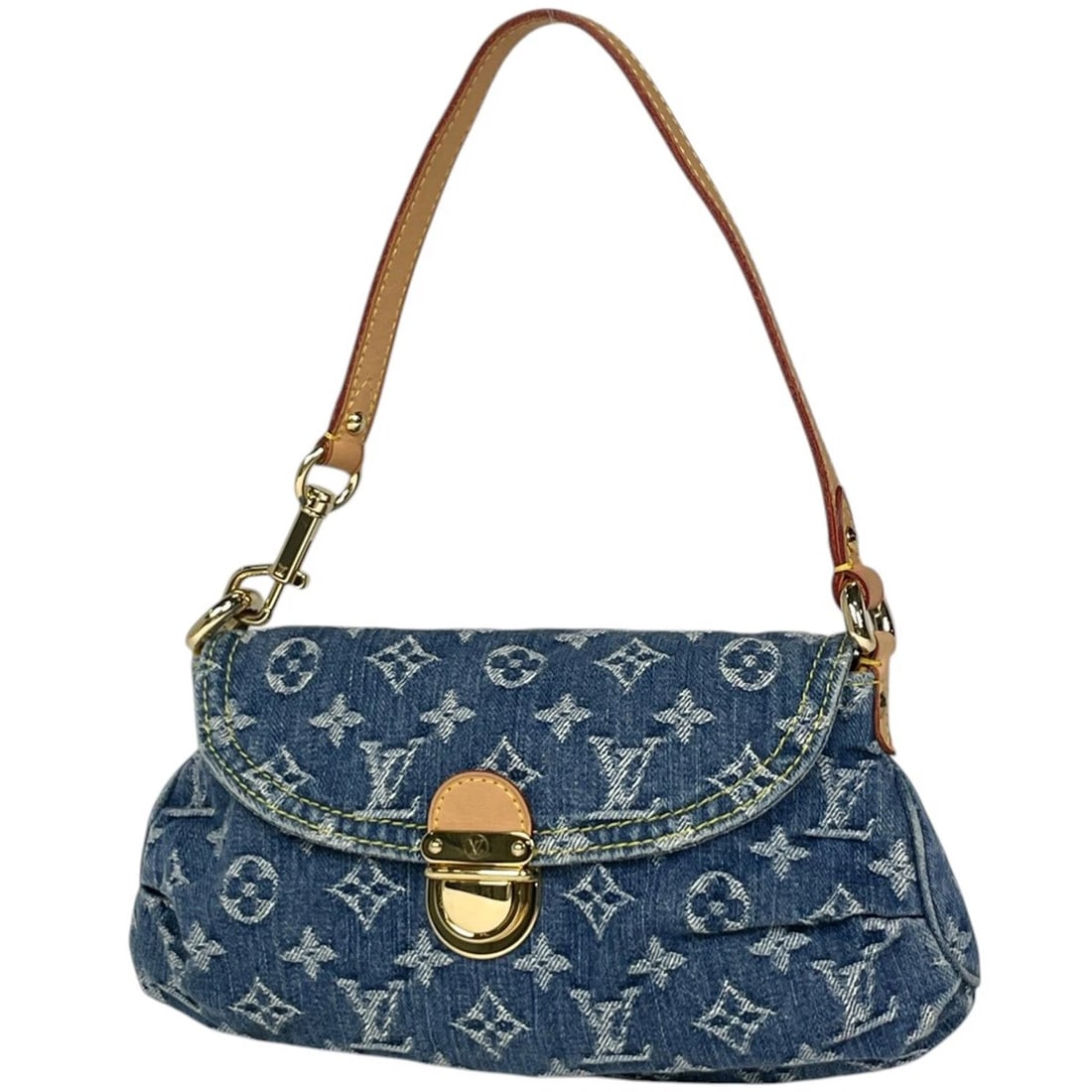 LOUIS VUITTON MINI PRETTY HAND BAG SHOULDER SHOULDER: Louis Vuitton Mini Pretty Hand Bag shoulder Shoulder Brand: Louis Vuitton Type/Style: Shoulder Bag Material: Monogram denim Color: Blue Size: Width 26cm(10.2") Height 15cm(5.9") Depth 5.5cm(2.2")