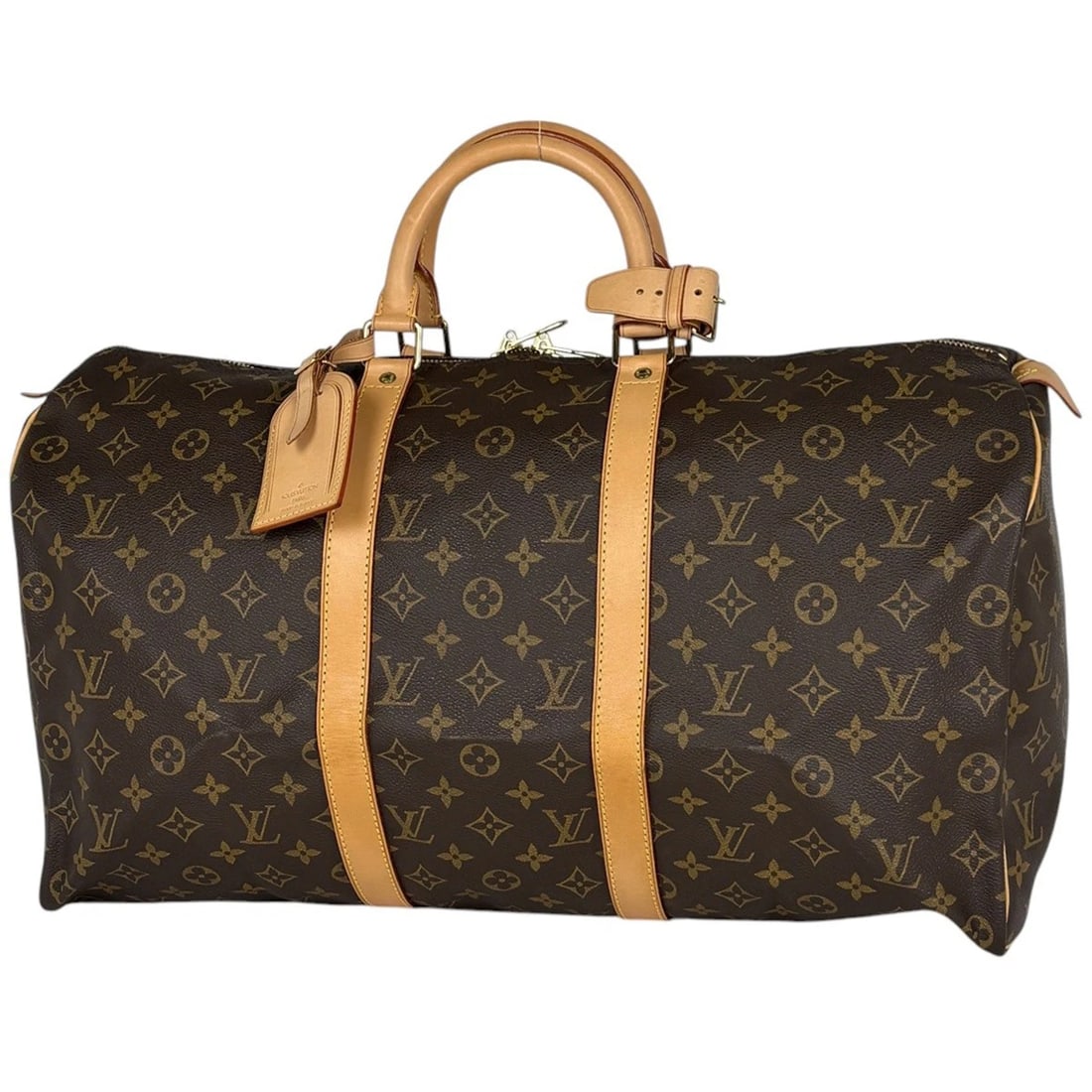 LOUIS VUITTON KEEPALL50 HAND BAG MONOGRAM BROWN (1 of 8)