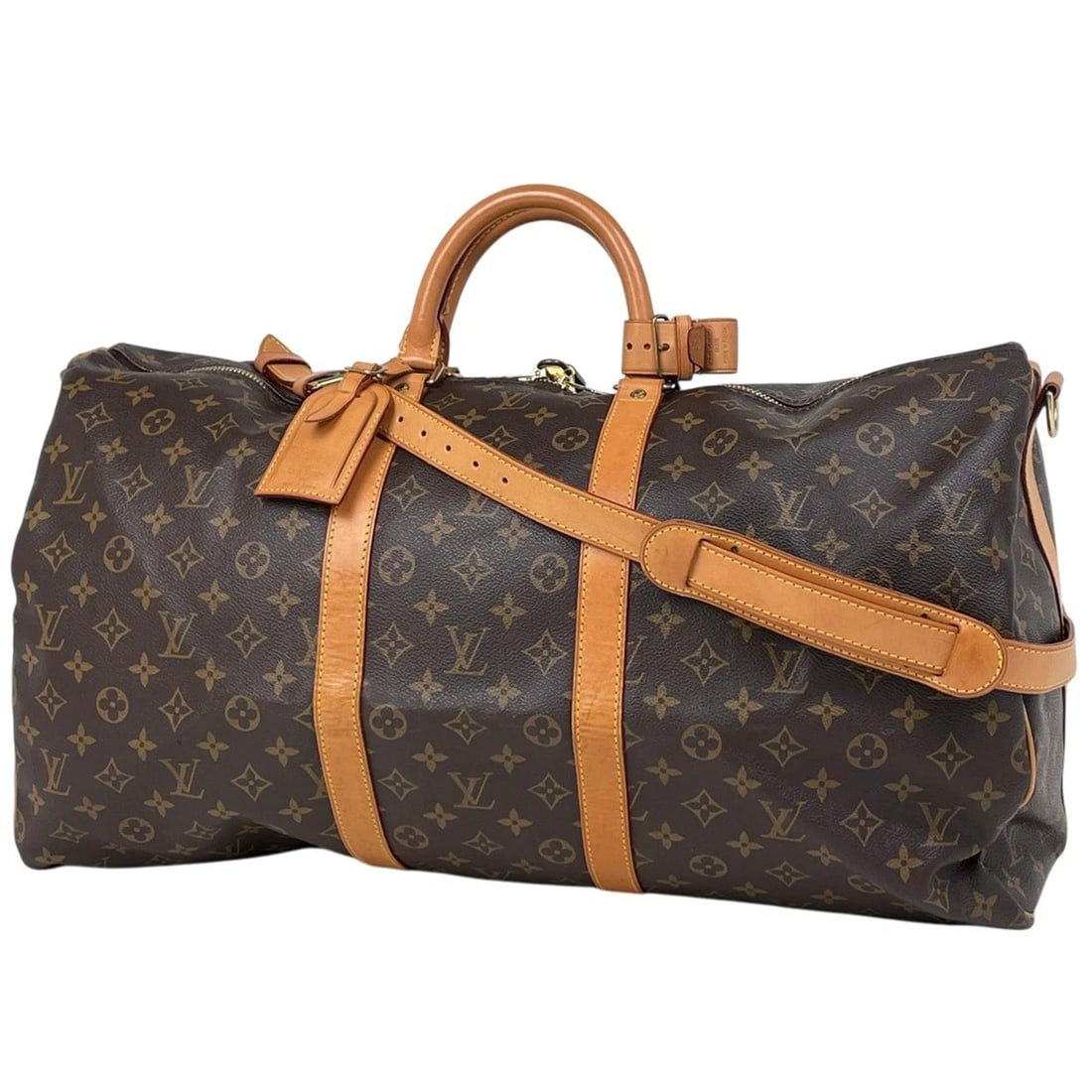 LOUIS VUITTON KEEPALL BANDOULIERE 55 HAND BAG: Louis Vuitton keepall Bandouliere 55 Hand Bag Brand: Louis Vuitton Type/Style: Hand Bag Material: Monogram Color: Brown Size: Width 55cm(21.7") Height 30cm(11.8") Depth 24cm(9.4") Accessories: None