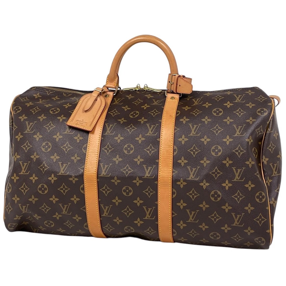 LOUIS VUITTON KEEPALL50 HAND BAG HAND BAG: Louis Vuitton keepall50 Hand Bag Hand Bag Brand: Louis Vuitton Type/Style: Hand Bag Material: Monogram Color: Brown Size: Width 50cm(19.7") Height 28cm(11") Depth 22cm(8.7") Accessories: None