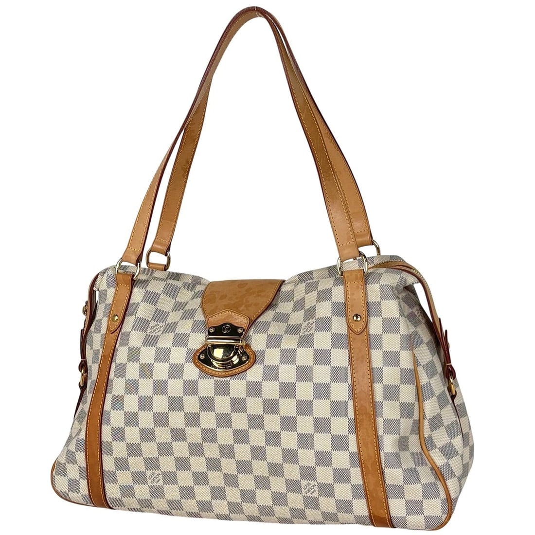 LOUIS VUITTON STRESA GM HAND BAG TOTE BAG: Louis Vuitton Stresa GM Hand Bag Tote Bag Brand: Louis Vuitton Type/Style: Shoulder Bag Material: Damier Azur Color: White Size: Width 43cm(16.9") Height 28cm(11") Depth 15cm(5.9") Accessories: No