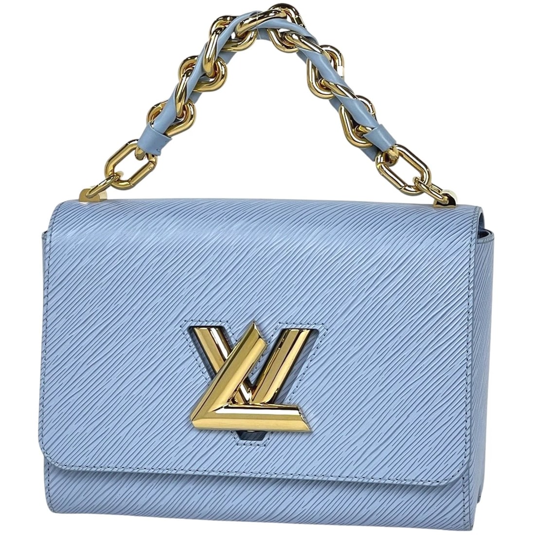 LOUIS VUITTON TWIST MM 2WAY SHOULDER BAG HAND BAG: Louis Vuitton Twist MM 2WAY Shoulder Bag Hand Bag Brand: Louis Vuitton Type/Style: Hand Bag Material: Epi Color: Blue Size: Width 23cm(9.1") Height 16cm(6.3") Depth 9cm(3.5") Accessories: None