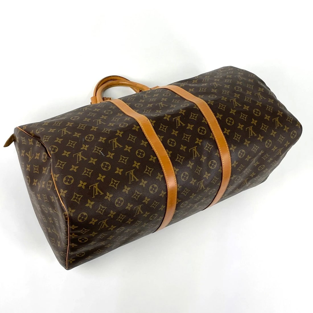 LOUIS VUITTON KEEPALL60 HAND BAG MONOGRAM BROWN - 2