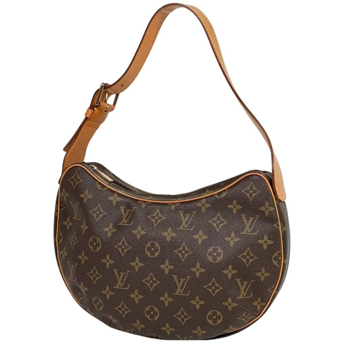 LOUIS VUITTON CROISSANT MM ONE SHOULDER BAG MONOGRAM: Louis Vuitton Croissant MM One Shoulder Bag Monogram Brand: Louis Vuitton Type/Style: Shoulder Bag Material: Monogram Color: Brown Size: Width (maximum value): 31cm (12.2") Height (median value): 20cm