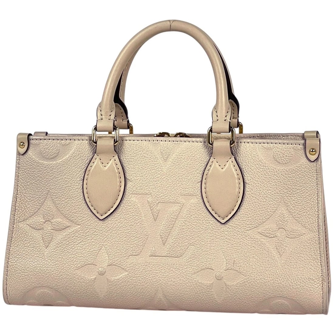 LOUIS VUITTON ON THE GO EW 3WAY SHOULDER BAG: Louis Vuitton On the Go EW 3WAY Shoulder Bag Brand: Louis Vuitton Type/Style: Hand Bag Material: Monogram Ann Platt Color: Claim (White) Size: Width 26.5cm(10.4") Height 14.5cm(5.7") Depth 10cm(3.9") 