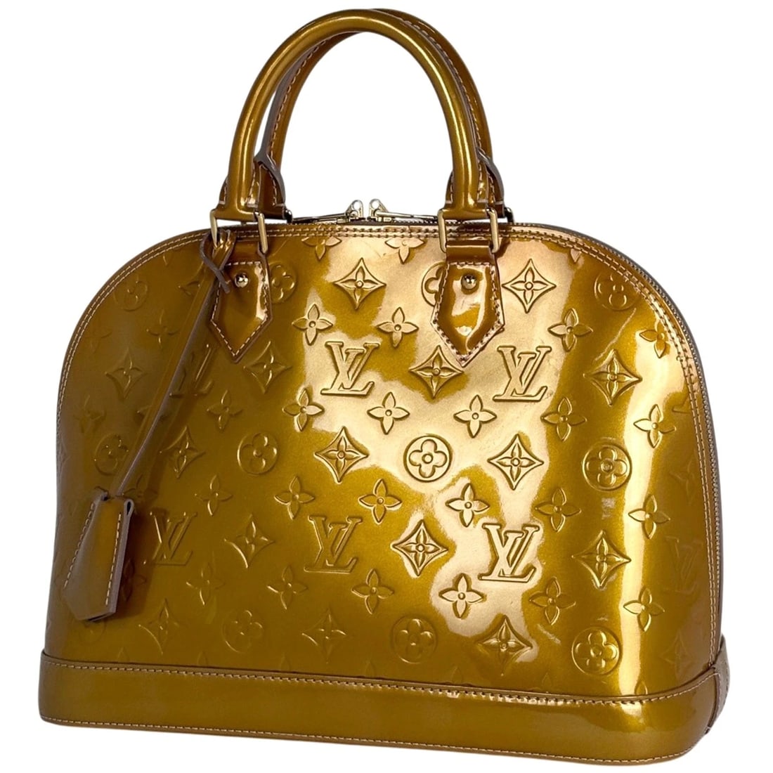 LOUIS VUITTON ALMA PM HAND BAG MONOGRAM VERNIS BEIGE: Louis Vuitton Alma PM Hand Bag Monogram Vernis Beige Brand: Louis Vuitton Type/Style: Hand Bag Material: Monogram Vernis Color: Beige poodle Size: Width 30.5cm(12") Height 23.5cm(9.3") Depth 15cm(5.9"