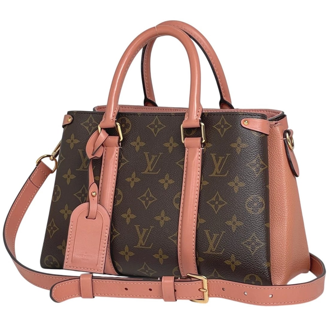 LOUIS VUITTON SUFRO NV BB 2WAY HAND BAG MONOGRAM BROWN (1 of 8)